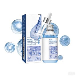 Blue Copper Peptide Anti-Aging Serum - Firming, Hydrating & Pore-Minimising Treatment for Smooth, Youthful Skin,2Pcs