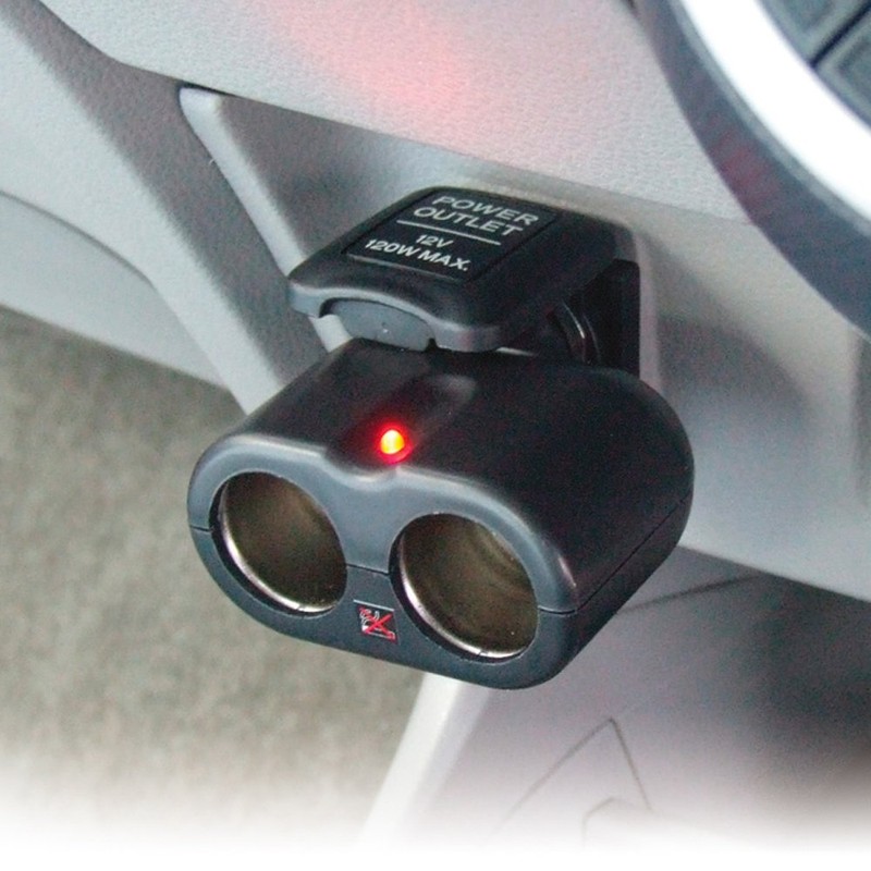 Tsuchiya Yac Car Supplies PZ-722 2-Way Direct Socket Socket Splitter,