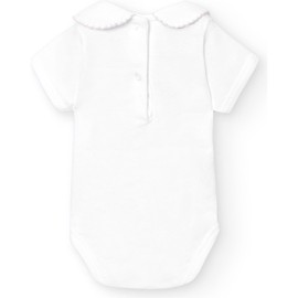 BABIDU Baby Girls' Body M/C Cuello Bebe Pique Indoor-wear Set, Pink, 6 Months