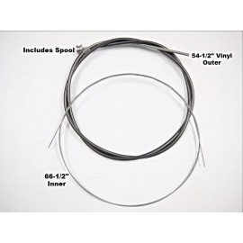 Deluxe 56502-54A PANHEAD SHOVELHEAD THROTTLE & SPARK CONTROL CABLE KIT VINYL COVER