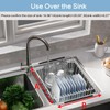 Small Dish Drainer Rack in Sink Adjustable, Expandable 304 Stainless