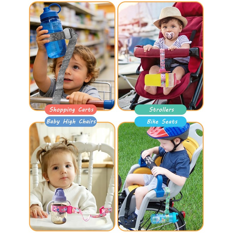UMBEIBEI Sippy Cup Straps, 2pcs Bottle Leash, Toys Strap with