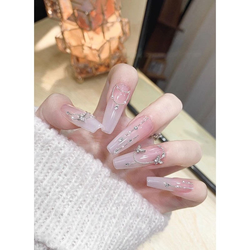 30 Piece Set Nail Parts, Butterfly, Clear, 3D Dimensional, Butterfly