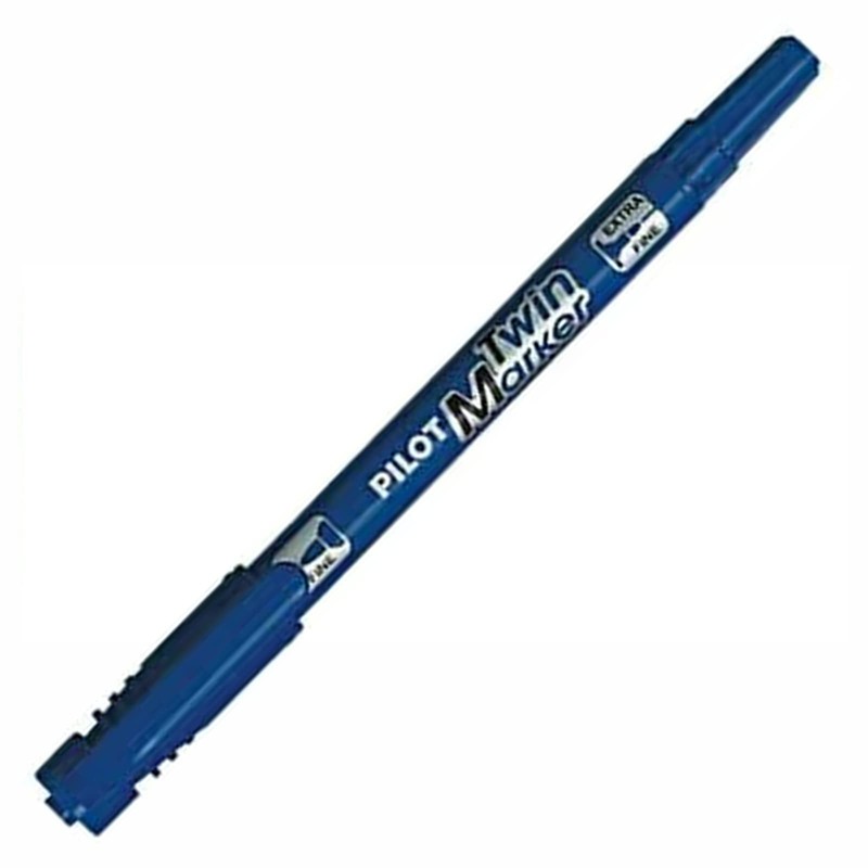 PILOT TWIN MARKER Pens Bullet Tip Blue indélibile 2: Medium