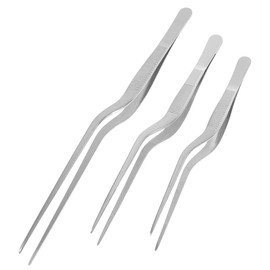 Ciieeo 3pcs Stainless Steel Food Tweezers Precision Kitchen Tongs for Cooking Grilling and Plating Includes and Fish Bone Tweezers for Easy Serving