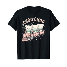 Teddy Bears Choo Choo Train Kids Pastel Coquette Matching T-Shirt
