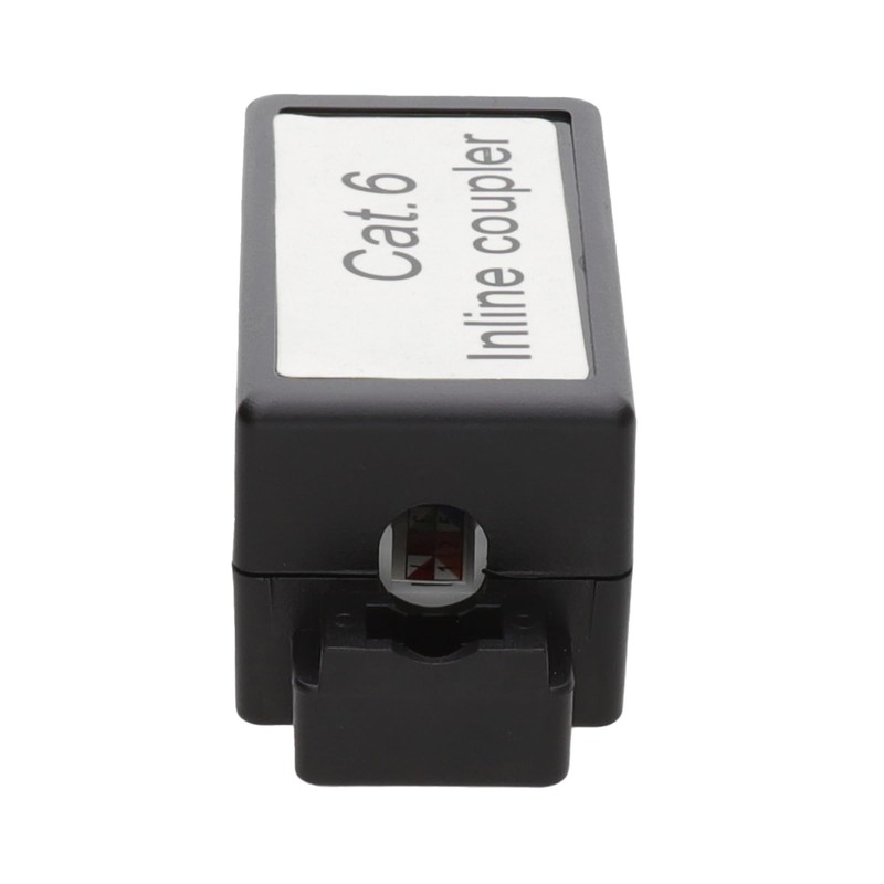 kenable Inline Punch Down Coupler for Lan Cables CAT6 Black