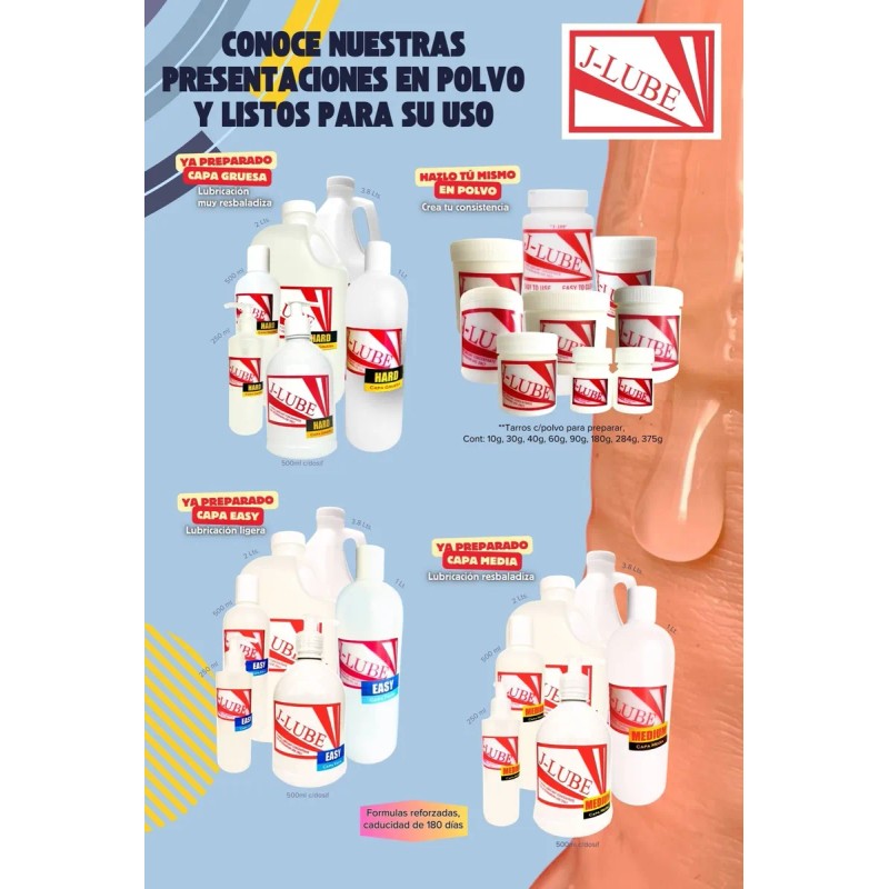 J-lube Capa Medium, Lub Prep 250ml Con Dosificador, Boundage N/a