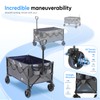 Sunula Collapsible Foldable Wagon Cart with 330lbs Weight Capacity, Heavy