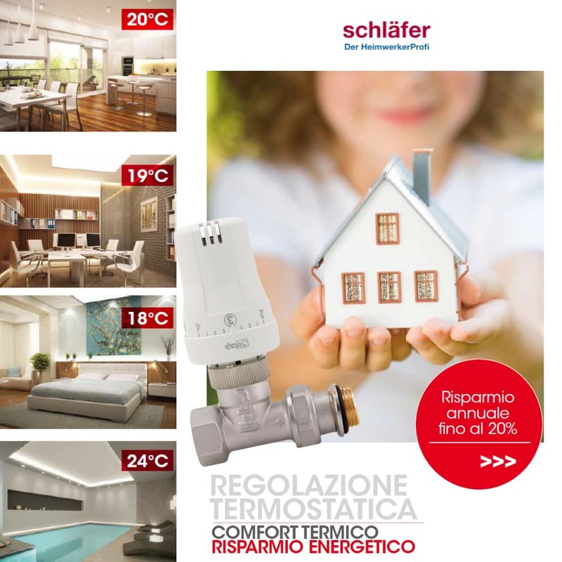 Schläfer 37021001 Thermostatic Complete Set, Thermostat Head with Built-in Liquid