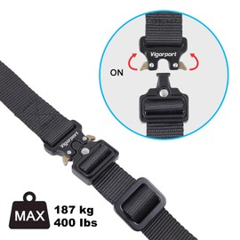 Vigorport Luggage Straps, Luggage Connector Straps for Suitcases Add A Bag and Connect Your 2 Suitcases Together Adjustable Attachment Accessories Belts (1'' Width S Size) Black
