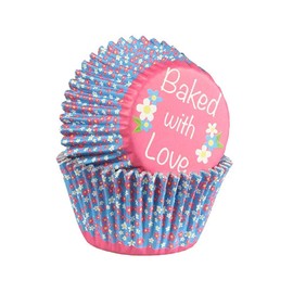 Culpitt Baked with Love Foil Lined Baking Cupcake Cases Ditsy Daisy Multicoloured 25 Pack