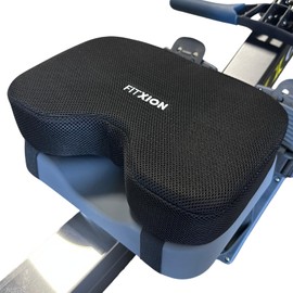 Rowing Machine Seat Cushion Compatible with Concept2 | Buckled Straps, Memory Foam, and Washable Cover | Versatile use for All Rowers and Stationary Bikes