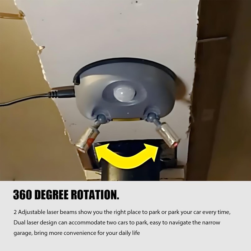 BWBWND Dual Laser Garage Parking Assist Guide, 360-Degree Adjustable Parking