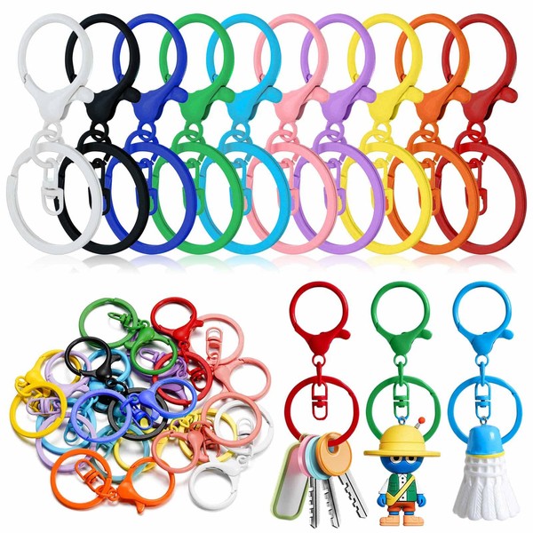 Key Ring DIY Key Carabiner, Pack of 30 Carabiner Hooks