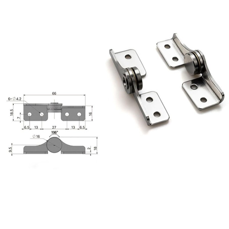 Torque 2.0 N.M，Stainless Steel Torque Shaft Hinge for Folding Table,