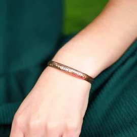 Om Namah Shivaya Copper Bangle Yoga Meditation Jewelry Cuff for Women and Men Hindu holy mantra Healing bracelet made In Nepal