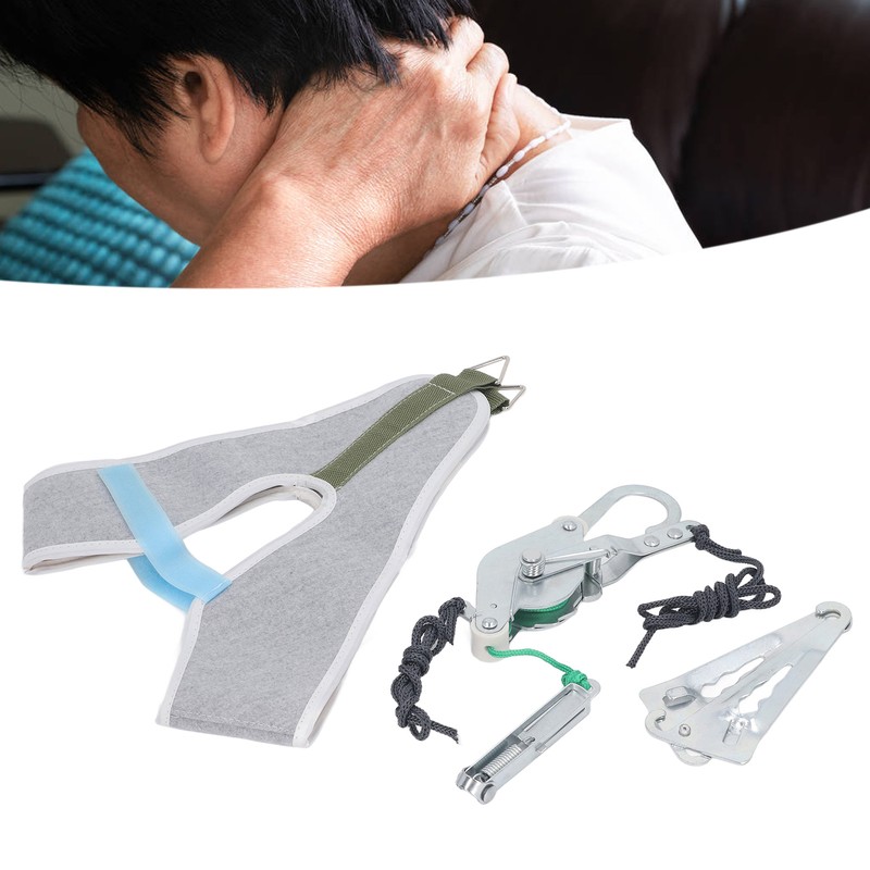 Cervical Neck Traction Device Adjust Tightness Over Door Neck Stretcher