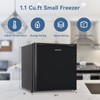BANGSON Upright Freezer,1.1Cu.ft Mini Freezer with Removable Shelf, Single Door