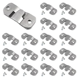 Winova 16pcs/8 Pairs Frame Bracket Bracket Set Stainless Steel Same Height Mat Bracket and Interlocking Photo Frame Bracket 2 Holes