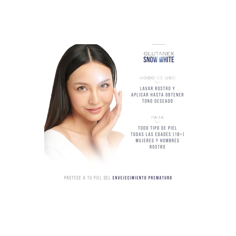 Glutanex Snow White Crema Aclarante Aclaramiento Instantáneo Antioxidación Despigmentación Hidratación