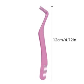 2 in 1 Lash Cluster Tweezer, Pink Stainless Steel DIY Applicator Makeup Tool for Women False Eyelash Extension