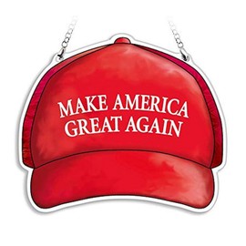 Amia Make America Again, Glass Suncatcher, Multicolored