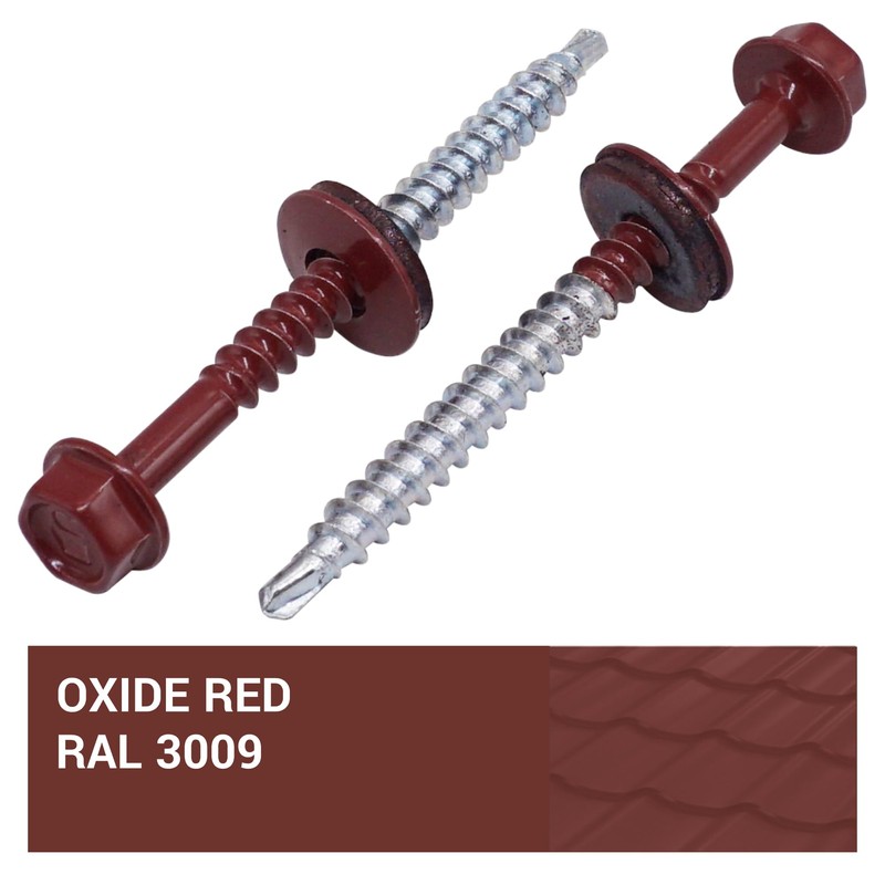 SKIR'CO (Pack of 50) Painted Roofing Screws 4.8 x 60