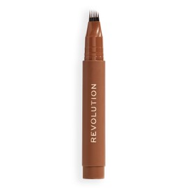 Revolution, Instant Brow Hair Pen, Precision Applicator for Hair-Like Strokes, Long-Lasting Eyebrow Pen, Warm Brown, Vegan & Cruelty-Free, 1.8ml