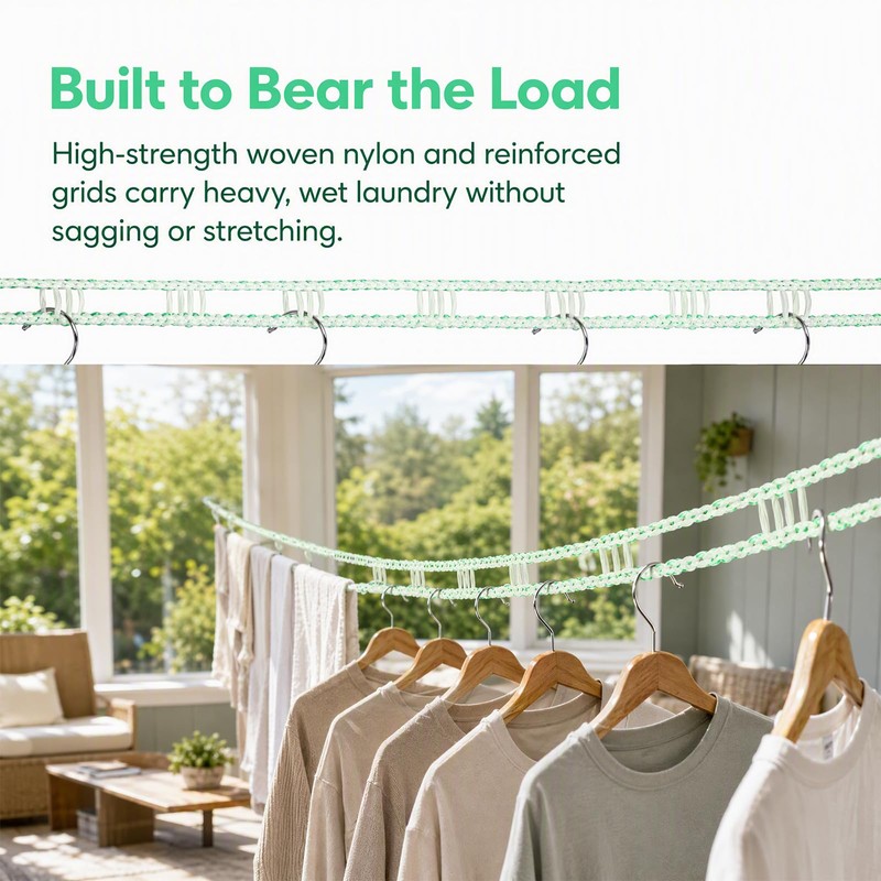 10m Clothes Lines, Portable Washing Line Extra Strong & Water