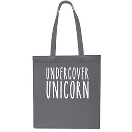 Undercover Unicorn Tote Shopping Gym Beach Bag 42cm x38cm, 10 litrest-Small-Grey