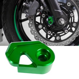 Kawasaki Ninja 400 Sensor Cover Front Wheel Brake ABS Sensor Protective Cover Cap Guard Protector Parts CNC Aluminum Green (1 x Sensor Guard Cover)