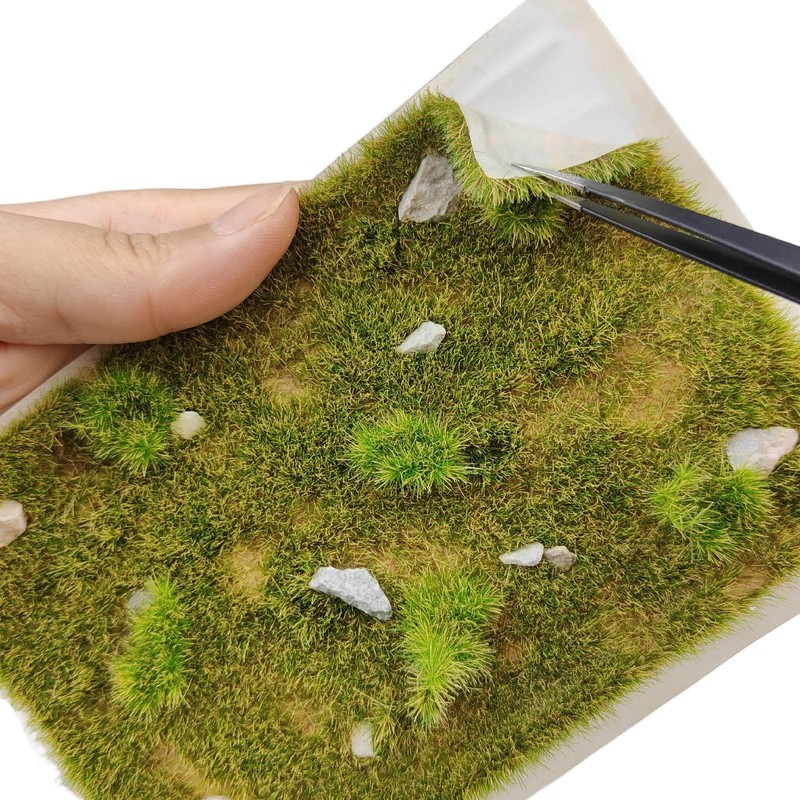 gdeplok Static Grass Mat 5.6 x 4 Inch – Realistic