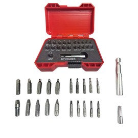 22-Piece Screw Extractor Set with Sliding Thread Bits, Plastic Storage Case