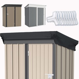 5x3 Feet Storage Shed Waterproof Cover - 600D Oxford Fabric, Rainproof Shelter with Front Short Back Long Design, Lightweight & Easy to Install for Outdoor Garden Patio