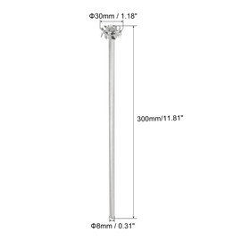 MECCANIXITY 304 Stainless Steel Stirring Rod 11.81" Length Dispersion Machine Stir Sticks with 1.18" ID Dispersion Disc for Laboratory, Industrial