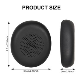 Replacement Ear Pads for Jabra Evolve2 65 (65MS 65UC USB)/Evolve2 40 (40UC 40MS USB)/Elite 45H On-Ear Wireless Headset Replacement Pads with Softer Protein Leather (Black)