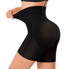 Gotoly Shapewear Tummy Control High Waist Butt Lifting Shapewear Seamless Body Shaper Thigh Slimmer(Black,Large)