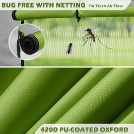 Quictent Privacy 10x10 Ez Pop up Canopy Tent Enclosed Instant Canopy Shelter with Sidewalls and Mesh Windows Waterproof (Green)