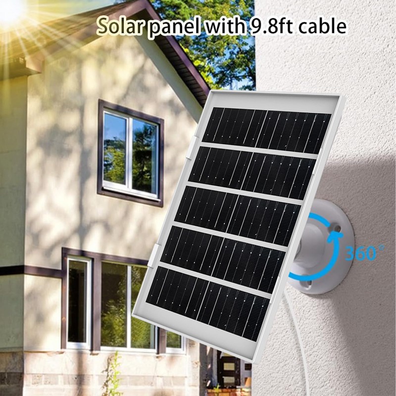 7W Solar Panel for Eufy Camera, Solar Panel Compatible with