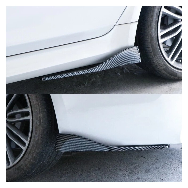 MQ Carbon Fiber Style Rear Side Splitter Side Skirt For