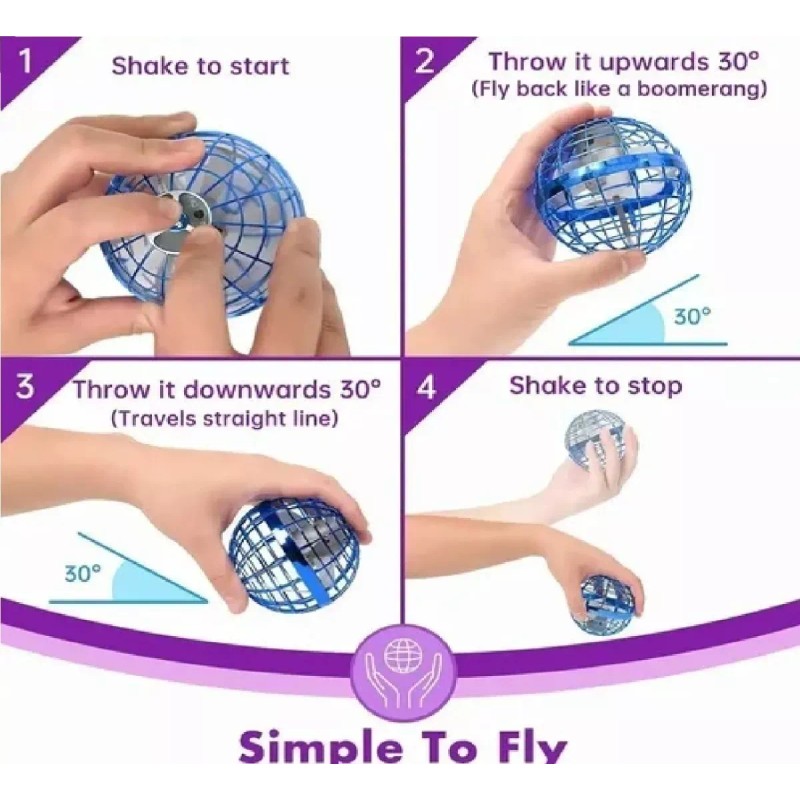 ML Dynamic Flynova Pro Bola Voladora Led Boomerang Spinner