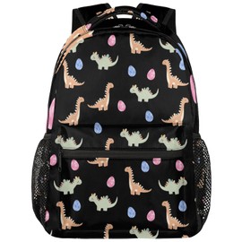 FZDXZJJ Toddler Backpack Boys Dinosaur Bag - Black Bookbag for Kids Age 2-4, Cartoon Schoolbag with Waterproof Fabric, Mini Pack for Children Teens Preschool Kindergarten Students