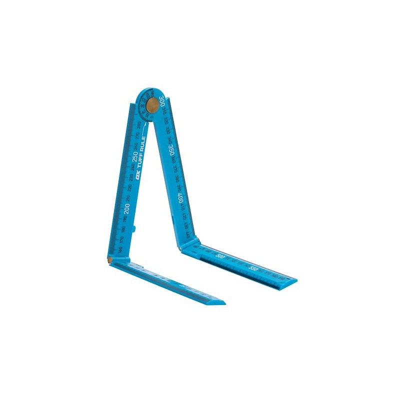 OX Pro Tuff Folding Rule Cyan, Carpenters Measuring Angle Finder