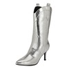 Guess Women's WURLIE Mid Calf Boot, Silver Snake 040, 6