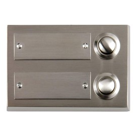 Unitec 41105 Surface-Mounted Door Bell Push Button 2-Channel Stainless Steel
