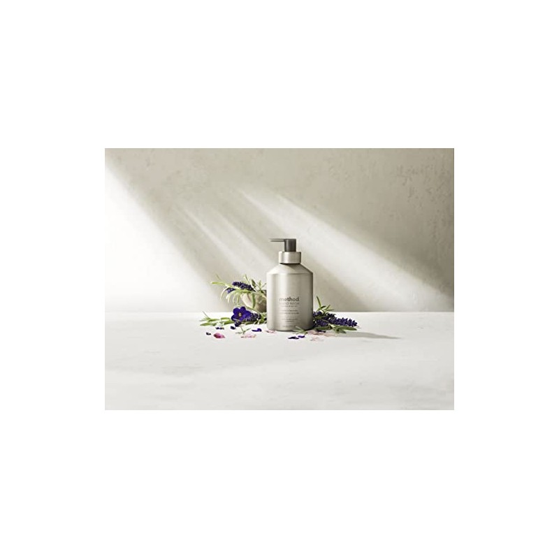 Method Gel Hand Soap, Violet + Lavender, Reusable Silver Aluminum