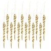 PRETYZOOM 12Pcs Christmas Tree Icicle Twist Icicle Ornament 13cm Xmas