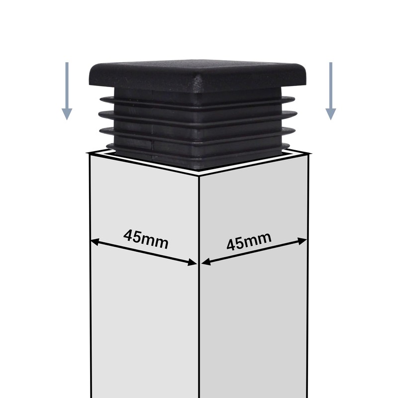 SKIR'CO (8 pcs) Square Plastic Plugs 45 x 45 mm,