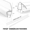 3 Pack Frameless Shower Door Bottom&Side Seal, 77" Long Clear